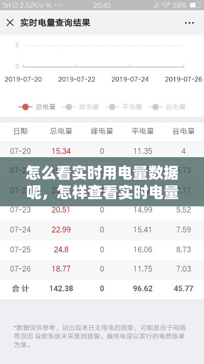 怎么看实时用电量数据呢,怎样查看实时电量电费
