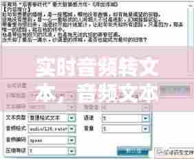 实时音频转文本,音频文本转换器
