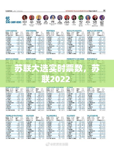 苏联大选实时票数,苏联2022