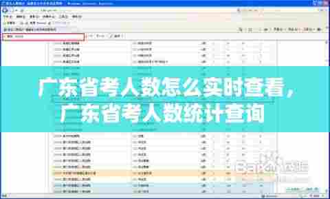 广东省考人数怎么实时查看，广东省考人数统计查询 