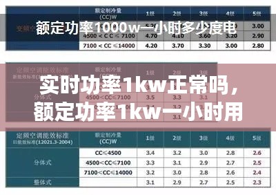 实时功率1kw正常吗,额定功率1kw一小时用多少电