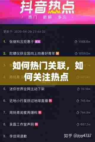 如何热门关联,如何关注热点