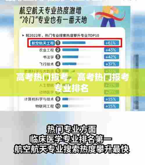 高考热门报考,高考热门报考专业排名