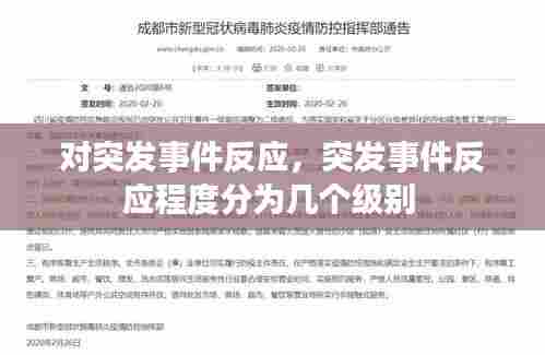 对突发事件反应，突发事件反应程度分为几个级别 