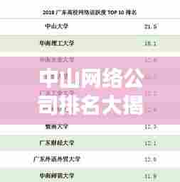 中山网络公司排名大揭秘，影响力深度解析！