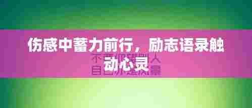 伤感中蓄力前行，励志语录触动心灵