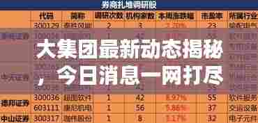 大集团最新动态揭秘，今日消息一网打尽！