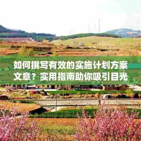 如何撰写有效的实施计划方案文章？实用指南助你吸引目光！