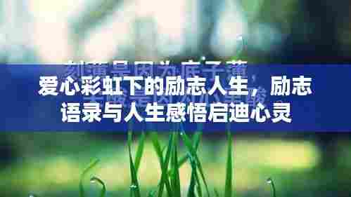 爱心彩虹下的励志人生,励志语录与人生感悟启迪心灵